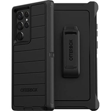 Imagem de OtterBox Capa da série Defender para Samsung Galaxy S22 Ultra (apenas) – Clipe de coldre incluído – Proteção de defesa microbiana – Embalagem não varejo – Preta