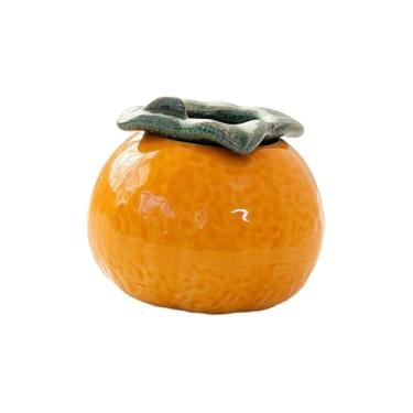 Imagem de ＫＬＫＣＭＳ Vaso de cerâmica para bonsai, vaso de cerâmica em formato de laranja vintage, decoração fofa para casa, mini lata de chá, recipiente interno de, pequeno