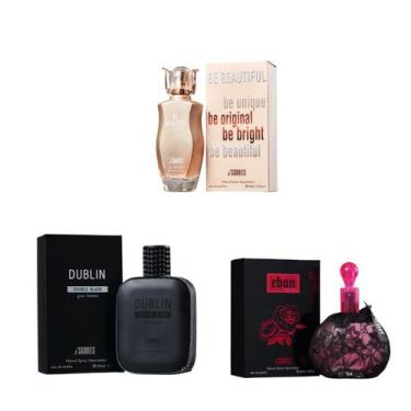Imagem de Kit 3 Perfumes Importados I-Scent Be Beautiful Dublin Ebon 100ml - I-S
