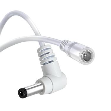 Imagem de Cabo de extensão CC com padrão de 3 m, cabo de conexão de alimentação de 12 V de 5,5 mm x 2,1 mm, cabo em L de 90 graus para câmaras de vigilância, DVR, NVR, tiras LED. 3 metros