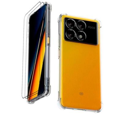 Imagem de Kit Capa + 2 Películas de Vidro 3D Temperado Compatível com Poco X6 Pro