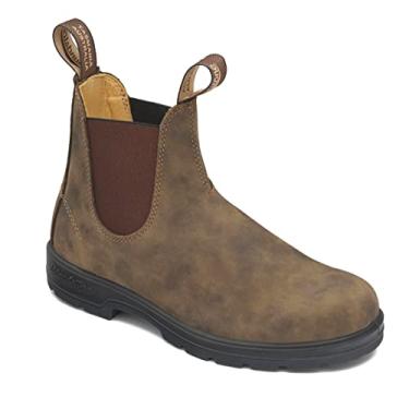 Imagem de Blundstone Bota Chelsea masculina 587 bico redondo, Marrom rústico, 12 US Men / 14 US Women / 11 AU