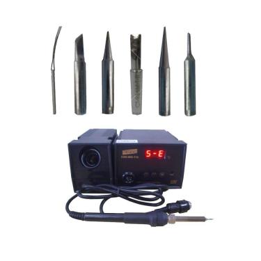 Imagem de Kit Estação Solda Digital Isolamento Anti-Estática Ac 60w Aquecedor Cerâmico Esd-905 110v Com Ponta Ferro Resistência
