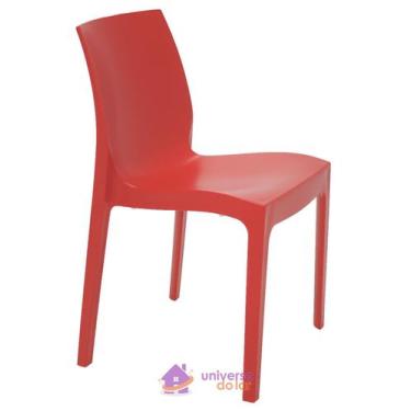 Imagem de Cadeira Tramontina Alice Satinada Vermelha Sem Braços Em Polipropileno