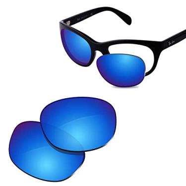 Imagem de Glintbay Lentes de óculos de sol de substituição 100% precisas para Ray-Ban RB4216 56 mm - Espelhado azul gelo polarizado