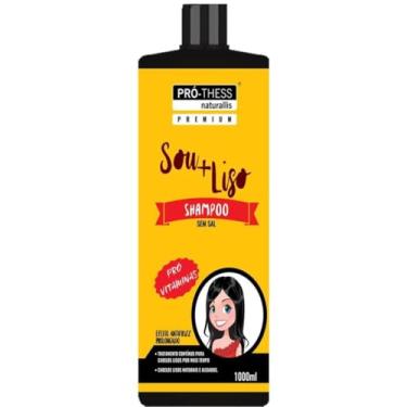 Imagem de Shampoo 1 Litro Sou + Liso Para Cabelos Secos e Ressecados Proporciona Nutrição Intensa e Hidratação Extrema Pró-Thess Premium