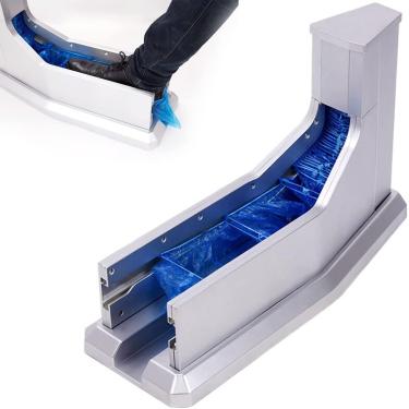 Imagem de Máquina dispensadora automática de capa de sapato Máquina preguiçosa de capa de sapato, máquina de galochas portátil com capas de sapato de plástico descartáveis ​​de 200 unidades, para sala