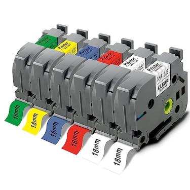 Imagem de Pristar Fita de substituição de 18 mm para Brother TZe-141 TZe-241 TZe-441 TZe-441 TZe-541 TZe-641 TZe-741 TZe-741 3/4 polegadas TZ laminada para Brother PT-D410 PT-D400 PT-D600 PT-D610BT PT-P700