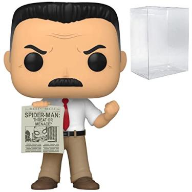Imagem de POP Pop! Spider-Man: J. Jonah Jameson Exclusive Vinyl Figure Pop (Bundled with Compatible Pop Box Protector Case), Multicolored, 3.75 inches