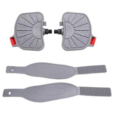 Imagem de Deevoka Pedais de bicicleta ergométrica de 2 peças, alças ajustáveis, equipamento de fitness para bicicletas ergométricas estacionárias, Eixo de 0.5 polegadas