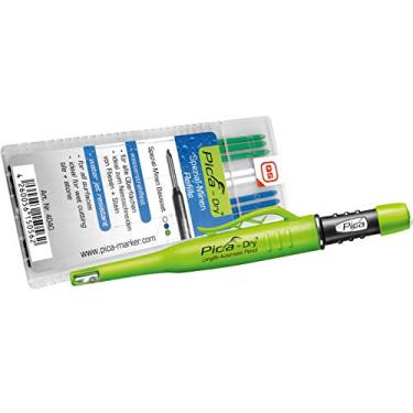 Imagem de Pica Caneta automática seca + refil verde branco azul 3 azuis, 2 brancos, 3 verdes