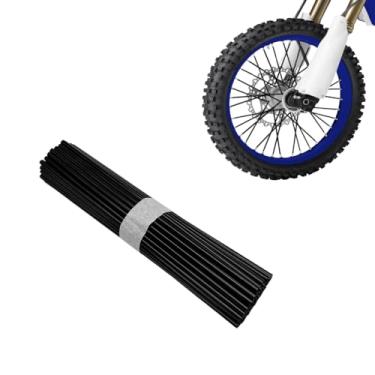Imagem de Suvnie 72 peças de capas de raio de bicicleta suja, bordas de roda universais, acabamento de tubulação, capas de raio, protetor de decoração para bicicleta suja, cadeira de rodas off-road, acessórios