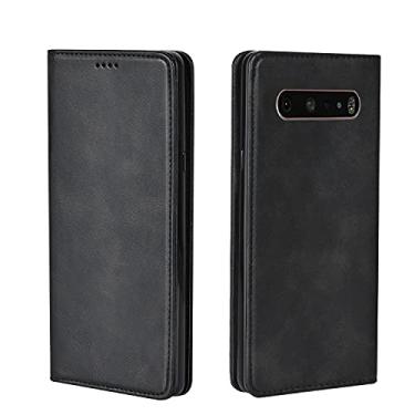 Imagem de Xiaoki LG V60 ThinQ, capa carteira LG V60 ThinQ, [couro dobrável] capa de couro PU com função de suporte e compartimento para cartão de crédito para identidade, capa de telefone com fecho magnético
