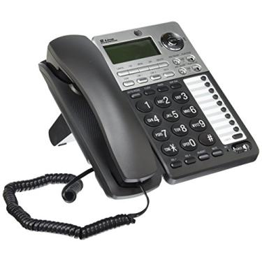 Imagem de AT & T ML17939 2-Line amarrado telefone com Digital sistema de atendimento e Caller ID / chamada em espera, Black / Silver