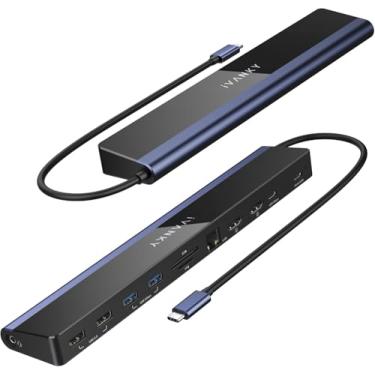 Imagem de iVANKY Estação de ancoragem para laptop com dois monitores 4K a 60Hz, 12 em 1 USB C Dock 2 HDMI 3.0, 6 USB, 85W PD, SD/TF, Ethernet Thunderbolt 3/4 Hub para HP, Lenovo, Dell, ASUS, Surface, etc.