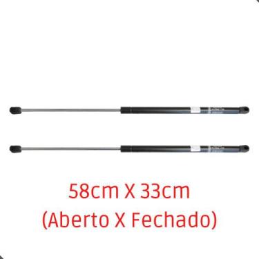 Imagem de Par Amortecedor Pistão Mola 58cm X 30cm Armário Capota Fibra - UN / 2 