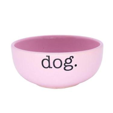 Imagem de Comedouro Pet Injet Cerâmica Dog Rosa para Cães - 390ml