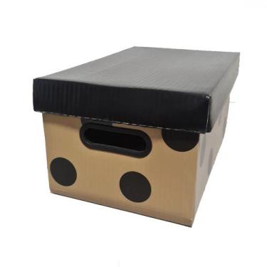 Imagem de kit 6 Caixas de Papelão Pequena Marrom com Bolas - G5P - Ry Beauty