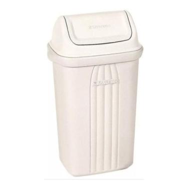 Imagem de Lixeira Tampa Basculante 10 Litros Referência 281 Sanremo Br, Branco