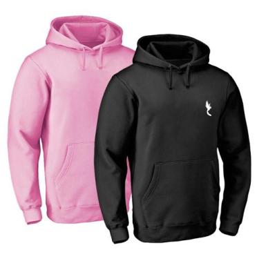 Imagem de Kit 2 Moletom Masculino Bolso Canguru Casual Capuz Conforto - Polo Blu