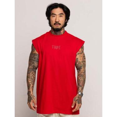 Imagem de Regata Oversized Strass Premium - thpe store, Vermelho, P