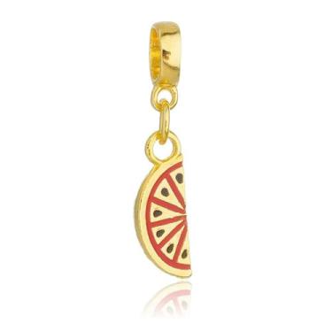 Imagem de Berloque Melancia Fruta Banhado a Ouro 18k - Work Semijoias