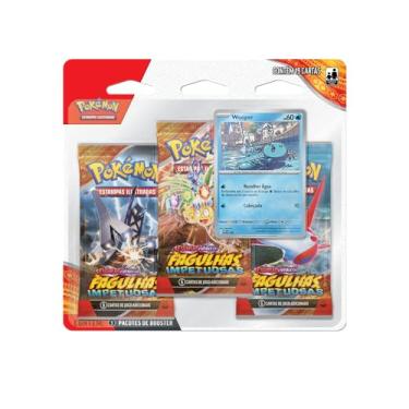 Imagem de Pokémon TCG, Blister Triplo Wooper Escarlate E Violeta 8 Fagulhas Impetuosas
