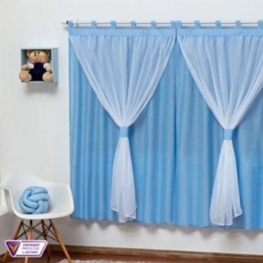 Imagem de Cortina slim quarto do bebê 2,00 M X 1,70 - Sifa aviamenttos, Azul