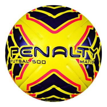 Imagem de Bola Futsal Futebol Penalty Matis Original Profissional, Amarelo, Roxo
