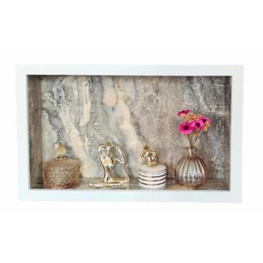 Imagem de Nicho Banheiro Porcelanato/cerâmica 50x30x10  Borda Alumíno - PHZ, Aga
