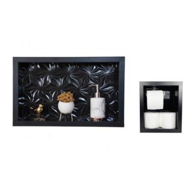 Imagem de Nicho Para Banheiro + Papeleira Porcelanato/cerâmica 50x30cm - PHZ, Bl