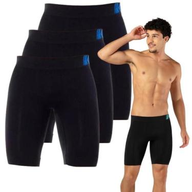 Imagem de kit 3 Bermuda Térmica Microfibra Sem Costura Modelo 438 - Keeper, Pret