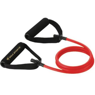 Imagem de Extensor Elástico Gold Sports Force Tensão 9 Kgs, Vermelho, Masculino,