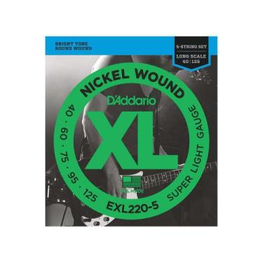 Imagem de Encordoamento para baixo d'addario exl220-5 5c 012343