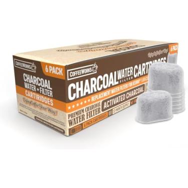 Imagem de CoffeeWorks Charcoal Water Filter Refill Cartridges for Keurig Coffee Machines - Universal Fit Replacement Filters Compatible with Keurig K-Cup Pod 2.0 and 1.0 Classic Coffee Brewers (6-Pack)