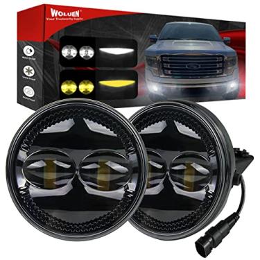 Imagem de Luzes de neblina LED de duas cores atualizadas para Ford 2006-2014 F150 Ford Ranger 2008-2011 Ford Expedition 2007-2014 Faróis de neblina do lado do motorista e do passageiro