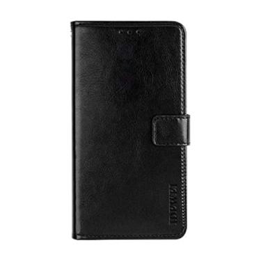 Imagem de Diaobaolee Capa compatível com Nokia G11 Plus, capa carteira de couro com compartimento para cartão, suporte e fecho magnético, capa para Nokia G11 Plus preta