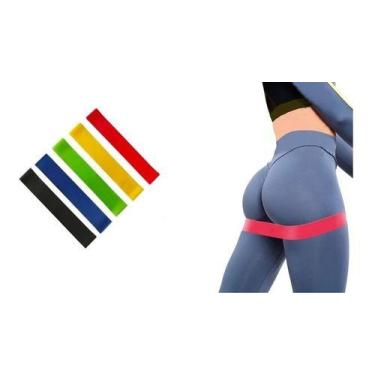 Imagem de 5 Elasticos Band Academia Fit Treino Funcional Exercício - OEM