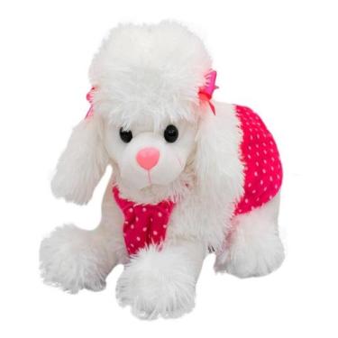 Imagem de Cachorro Poodle Deitado De Saia 33cm - Pelúcia - Foffy