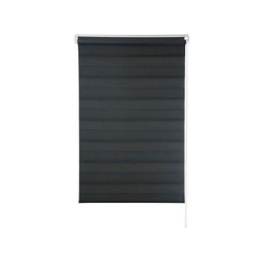 Imagem de Persiana Rolô 100% Poliéster 160x160cm - Evolux Zebra, Preto