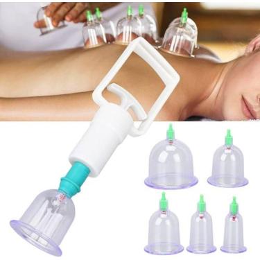 Imagem de Copo Vácuo Terapia Sucção - Kit 6 Copos e Bomba - Sweet Home