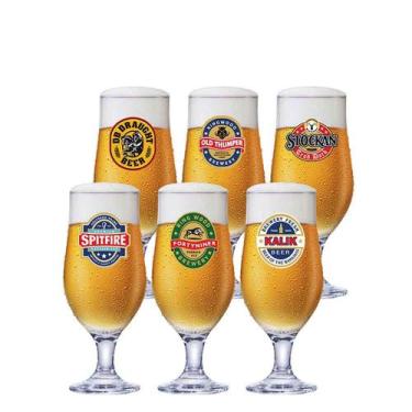 Imagem de Jogo De Taças Rótulo Royal Beer Para Cerveja 330ml 6 Pcs - Ruvolo