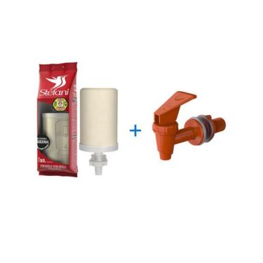 Imagem de KIT 1 Refil Vela Para Filtro Barro São João + 1 Torneira - CERAMICA ST