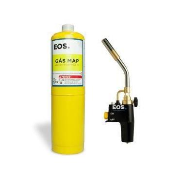 Imagem de Kit de Solda EOS: Maçarico Portátil + Cilindro de Gás MAP/Propano -
