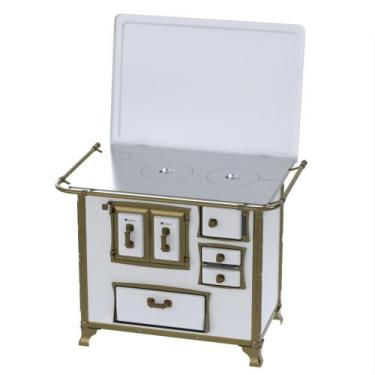 Imagem de Fogao a Lenha Venax n 2 Renaissance Chapa de Aluminio Branco, SAIDA ES