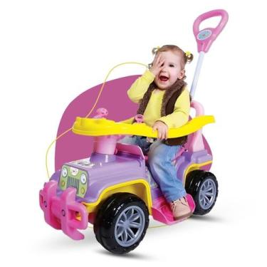 Imagem de Carrinho Passeio Jip Jip Câmbio Buzina Som Infantil Maral Cor Menina
