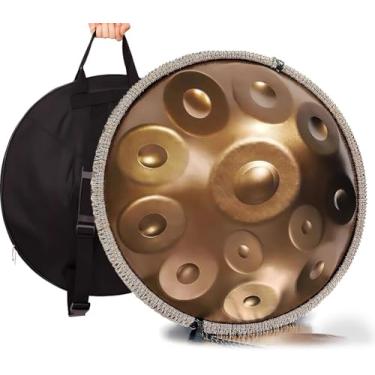 Imagem de Tambor Handpan 432Hz/440Hz, 9/10/12 Notas Instrumento de percussão de 22 polegadas com tripé de tambor, instrumento Handpan de aço para meditação Yoga Cura sonora, 432Hz, 12 notas