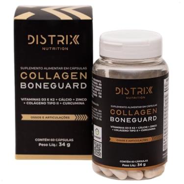 Imagem de Suplemento Completo Ossos e Articulações BoneGuard - D3 2000 UI K2 Colágeno Tipo II MSM Curcumina Cálcio Magnésio - Distrix 60 Cápsulas