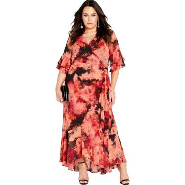Imagem de City Chic Women's Apparel Citychic Plus Size Maxi Mischa Fl feminino, Floral L'amour, 17 Plus Size