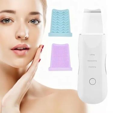 Imagem de Espátula De Peeling Ultrassônico E Ionização Facial Removedor Cravos Portátil Limpeza Profunda Skin Anti Cravos Acne Limpador Poros Ferramenta Levantamento Beleza Com 4 modos